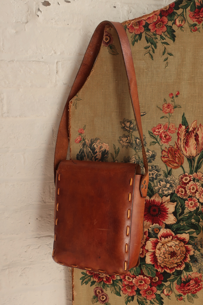 Vintage Bag - Leather Embossed Diamond