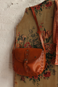 Vintage Bag - Tan Leather Satchel