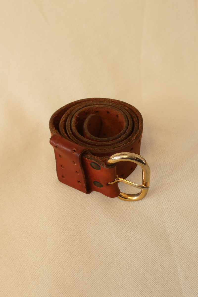 Vintage Belt - Chocolate Brown Leather