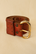 Vintage Belt - Chocolate Brown Leather