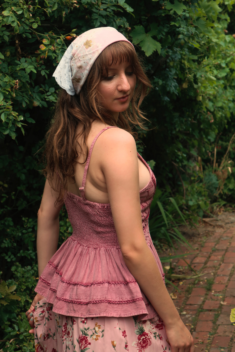 Embroidered Camisole in Berry Pink