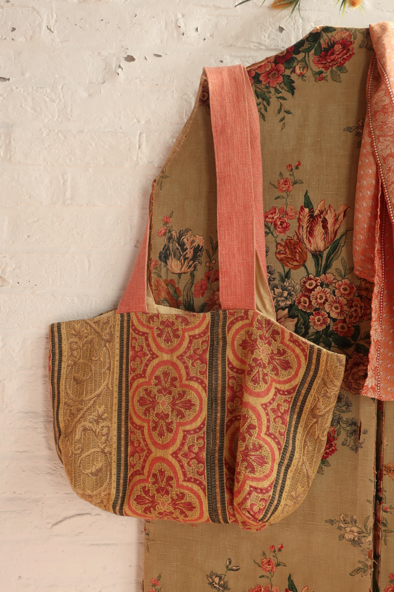 Vintage Bag - Blush Pink Tapestry