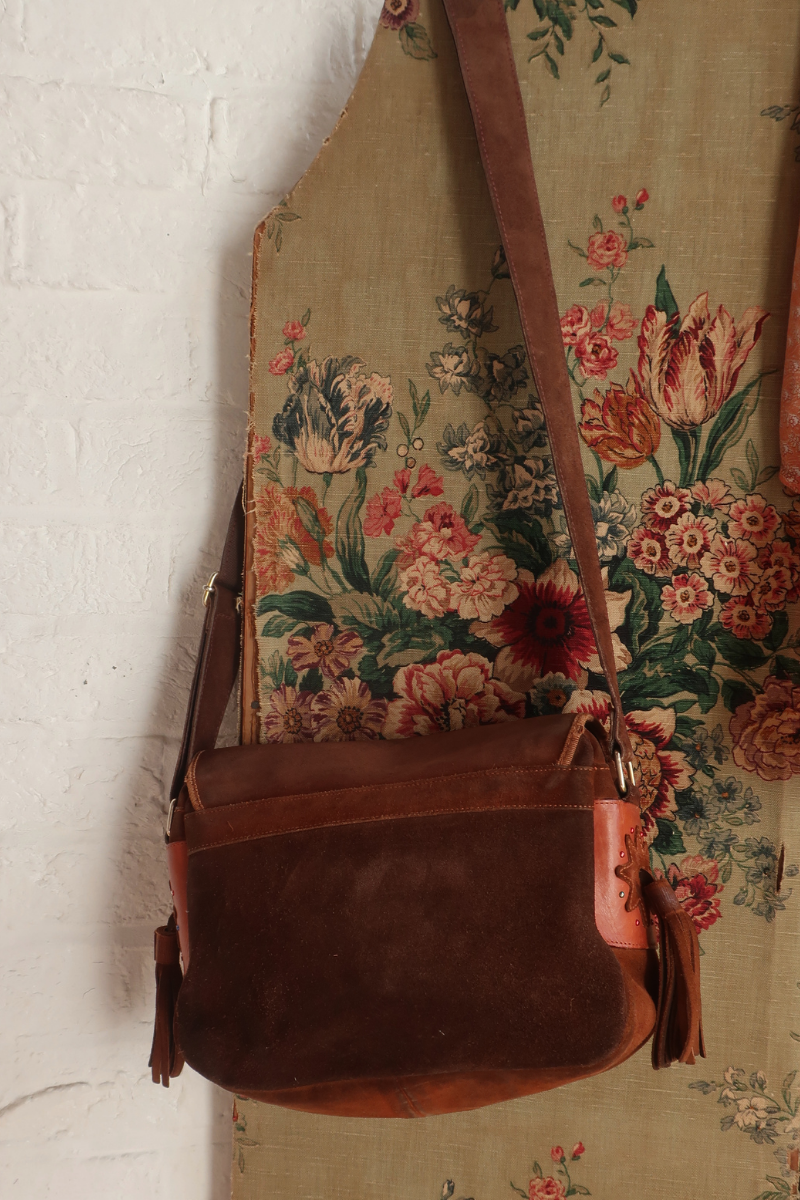 Vintage Bag - Suede Satchel