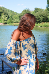 Rebecca Maxi Dress in Cordelia Blue Rose