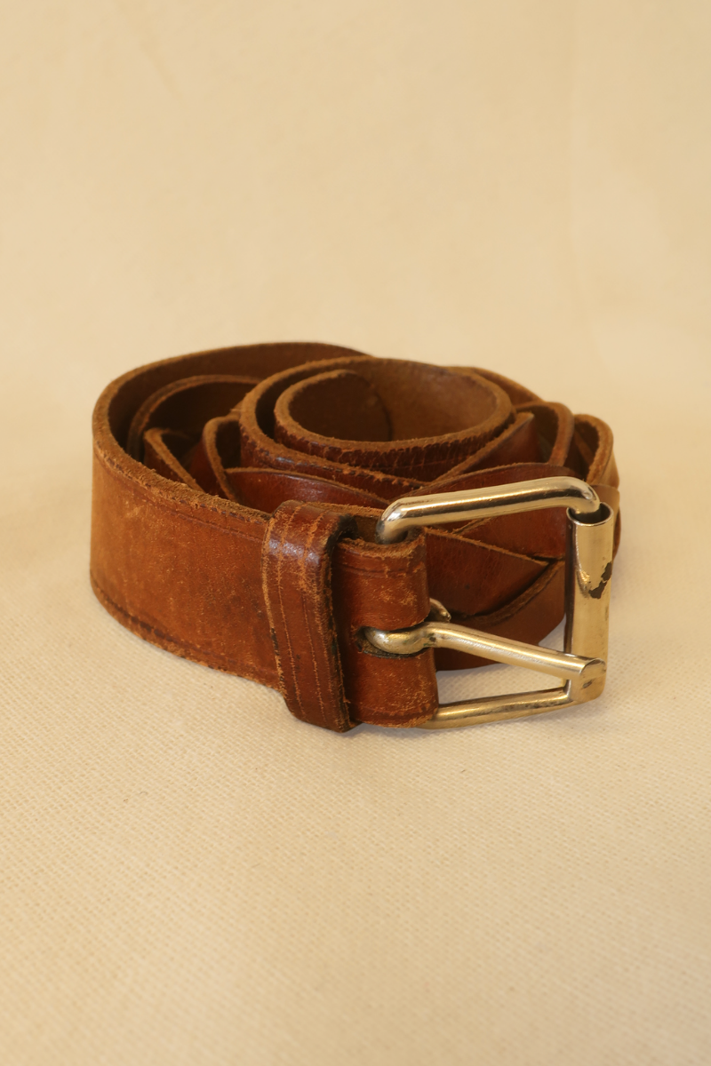 Vintage Belt - Chestnut Braided Leather
