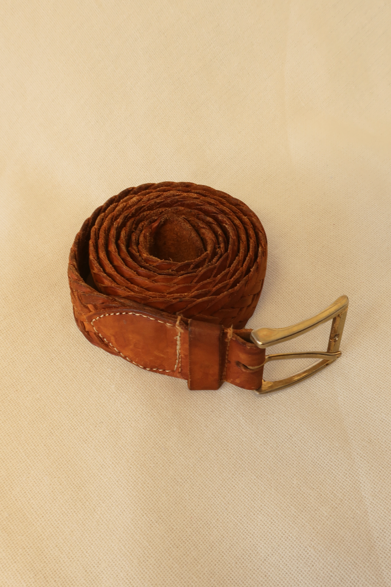 Vintage Belt - Desert Tan Braided Leather