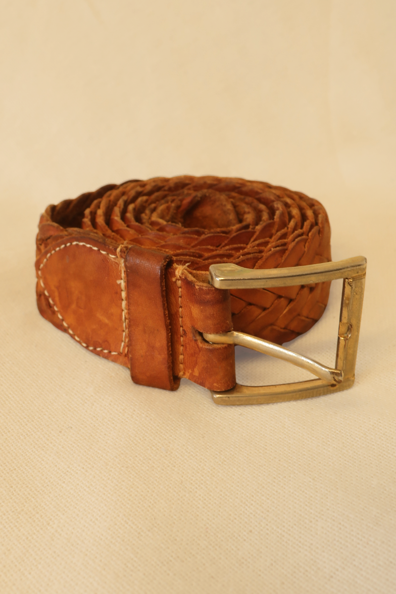 Vintage Belt - Desert Tan Braided Leather