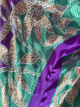 SALE | Athena Maxi Dress - Vintage Sari - Purple Polka Dot - M to L/XL by All About Audrey