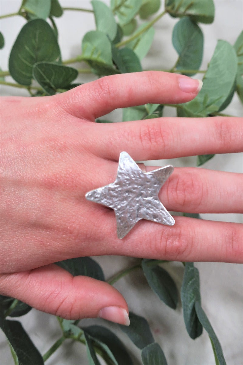 Star light, Star bright- Silver plated Brass Turkish Ring