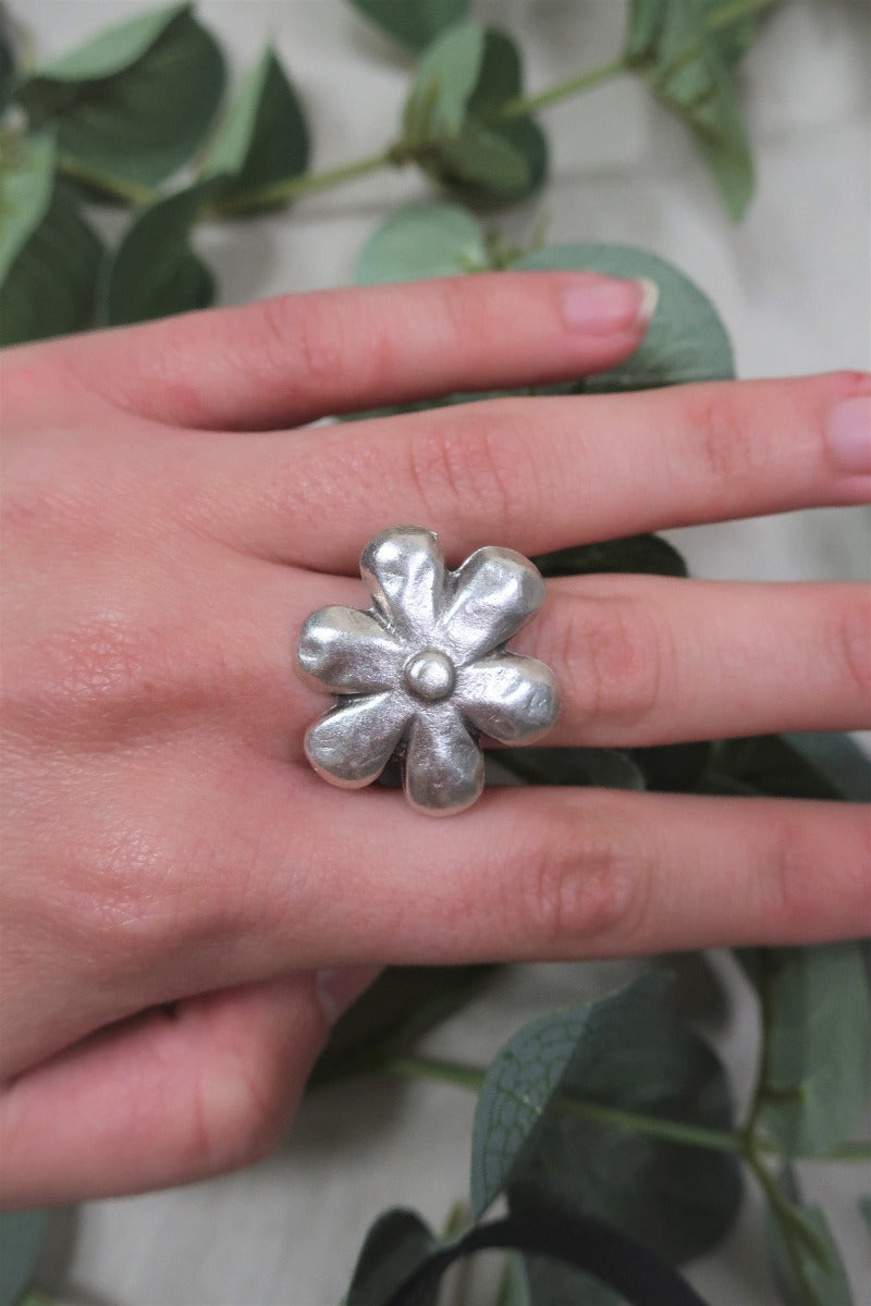 Ditsy Daisy - Silver plated Brass Turkish Ring