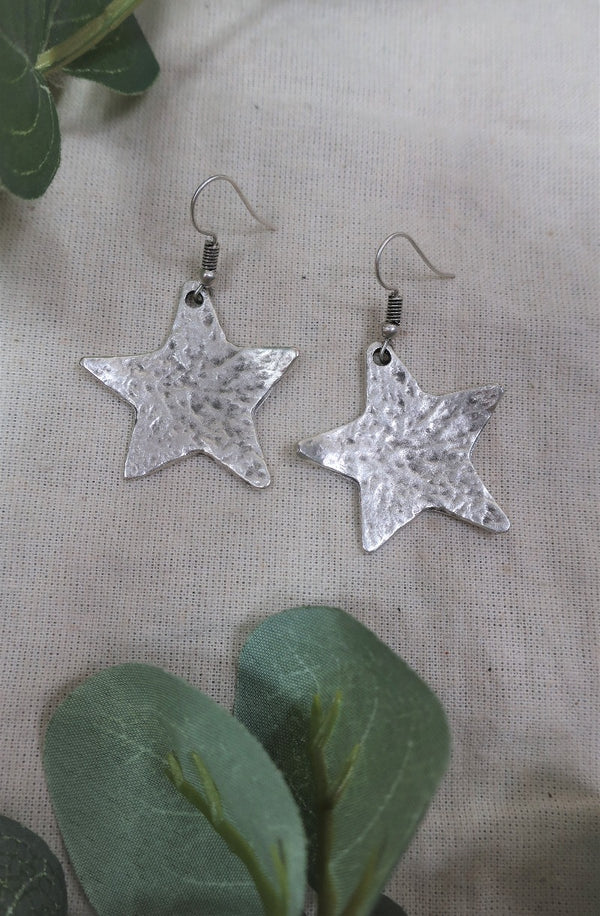 Star Light, Star Bright | Silver Plated Zinc Turkish Earrings | All About Audrey