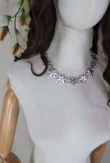Ditsy Daisy Chain Silver Plated Turkish Necklace