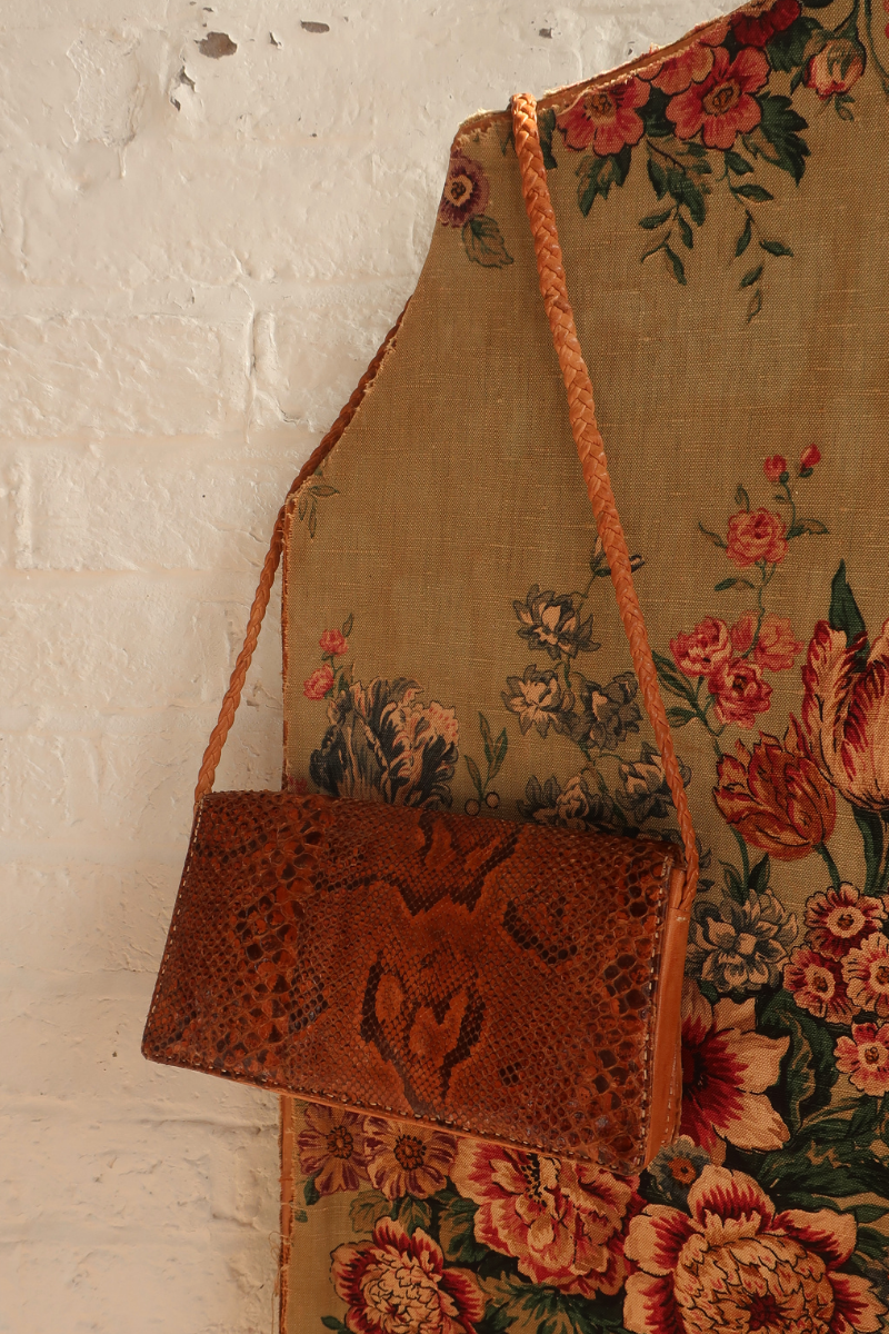 Vintage Bag - Snake Skin Leather