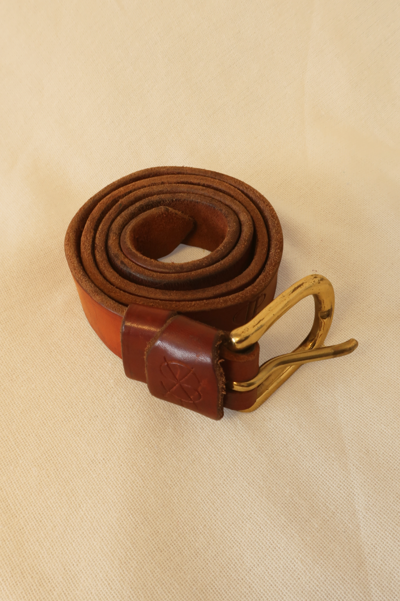 Vintage Belt - Embossed Brick Brown
