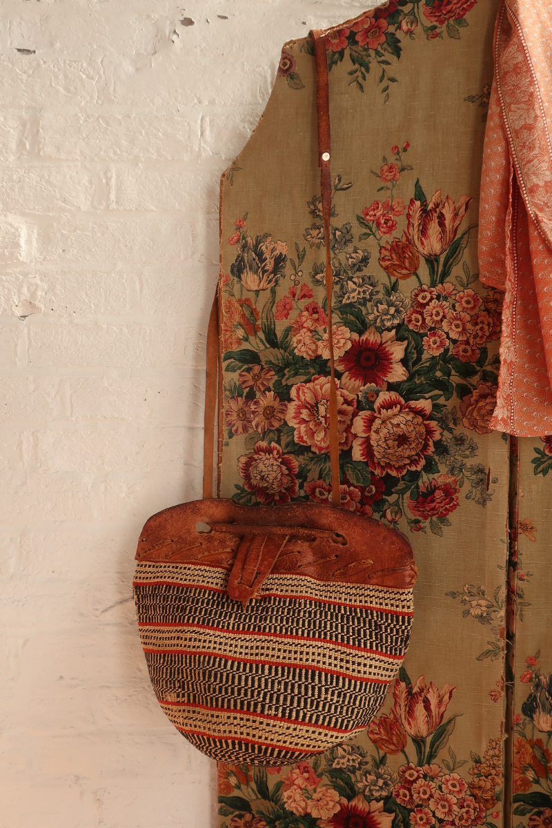 Vintage Bag - Jute Boho Bucket