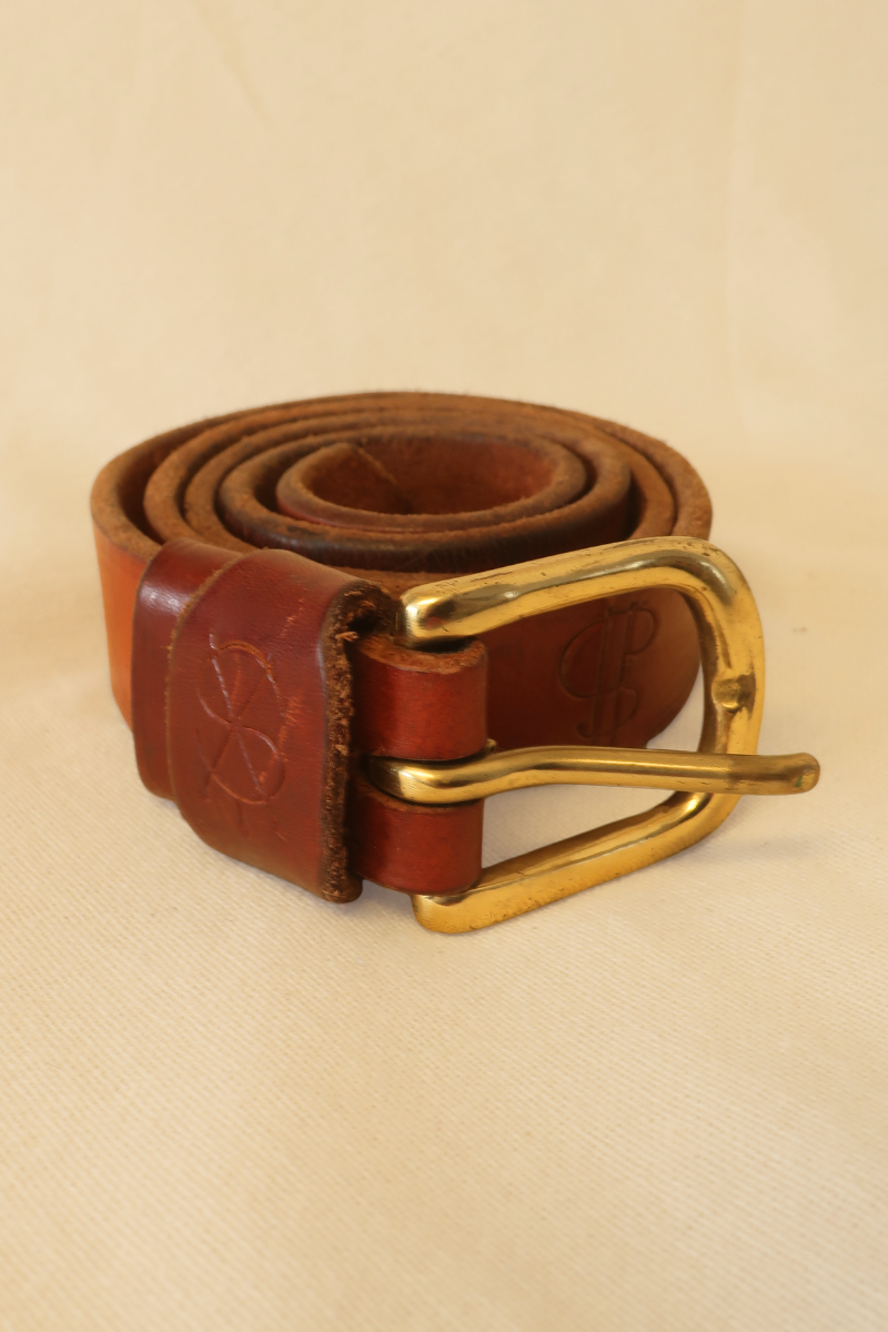 Vintage Belt - Embossed Brick Brown