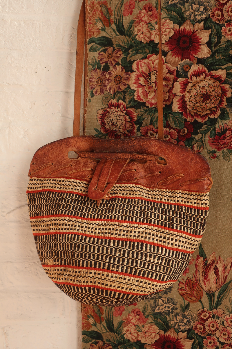 Vintage Bag - Jute Boho Bucket