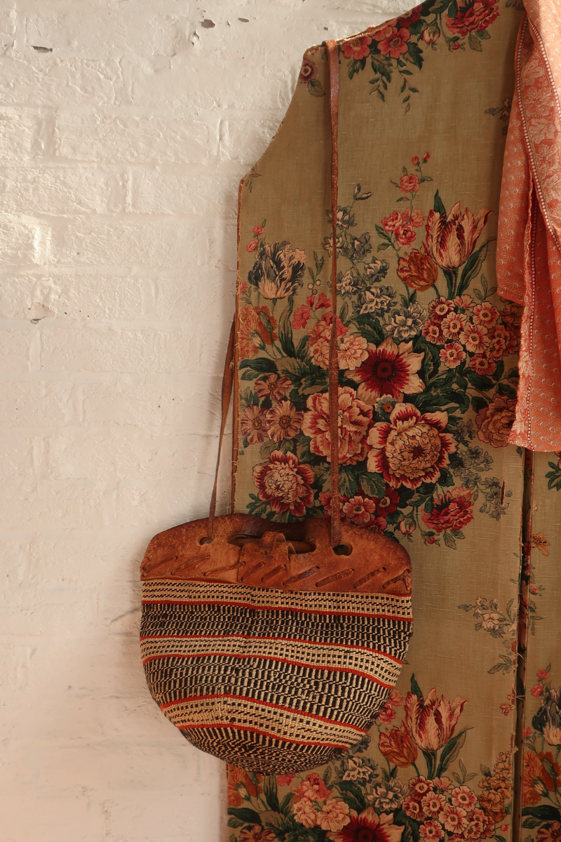 Vintage Bag - Jute Boho Bucket