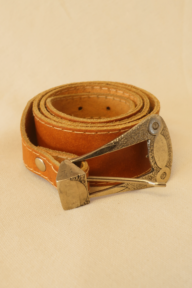 Vintage Belt - Western Tan Leather