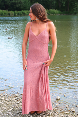 Eliza Maxi Dress in Fairytale Pink Lace