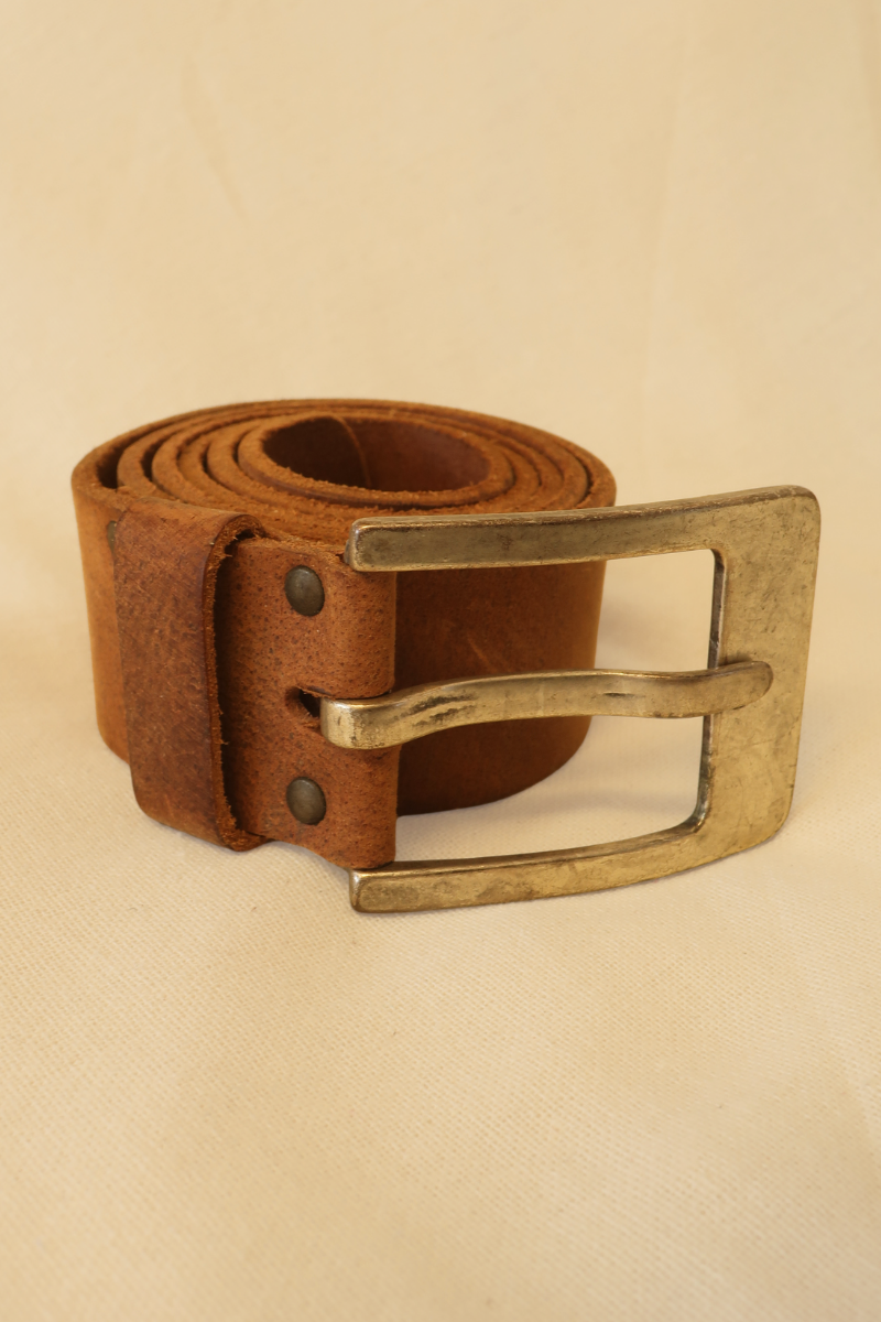 Vintage Belt - Chunky Camel Brown