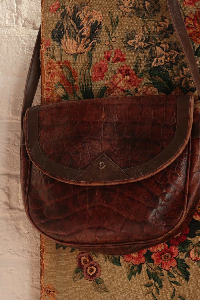 Vintage Bag - Rosewood Tortoise Leather