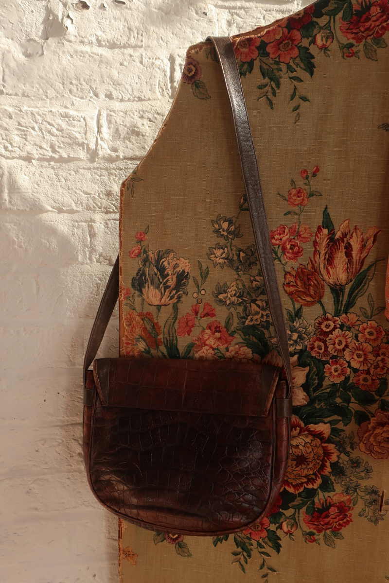 Vintage Bag - Rosewood Tortoise Leather