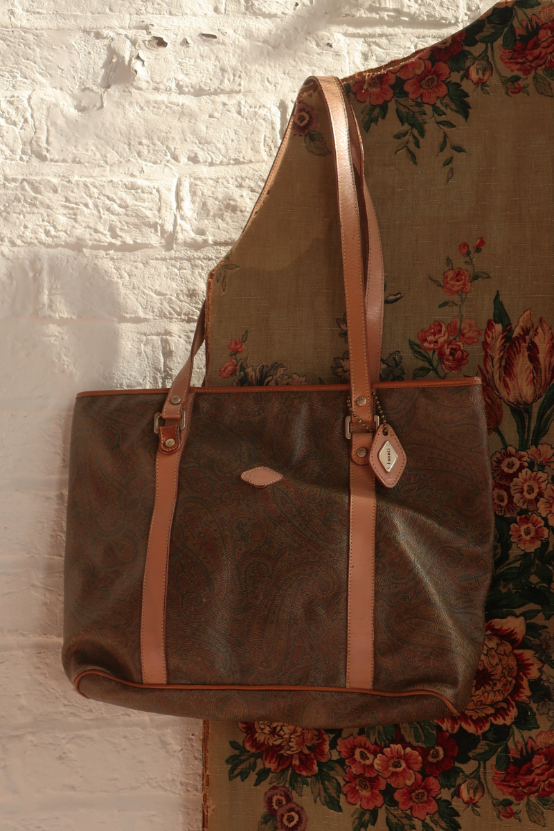 Vintage Bag - Cedar Paisley Tote