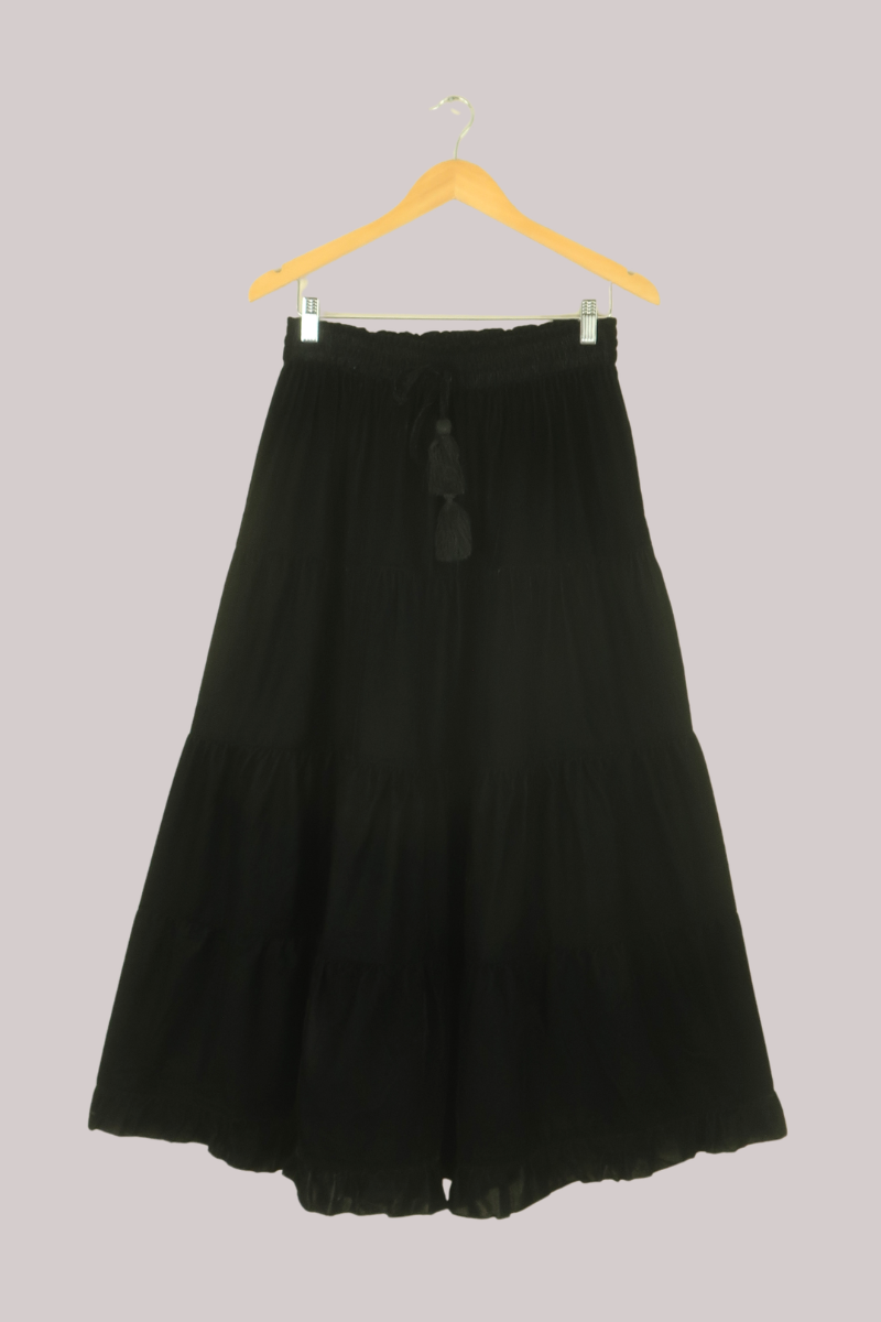Khroma Venus Maxi Skirt in Black Dahlia Velvet