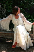 Venus Wrap Top in Parchment Cream Lace