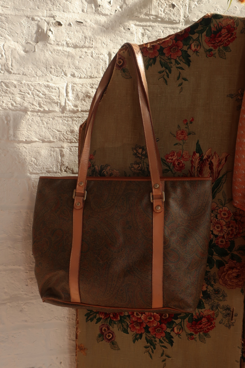 Vintage Bag - Cedar Paisley Tote