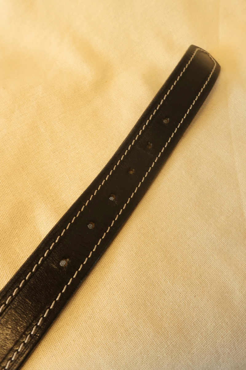 Vintage Belt - Ink Black Leather