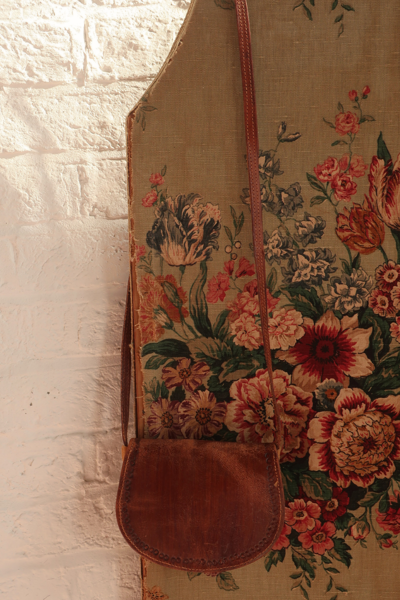 Vintage Bag - Embossed Floral Leather