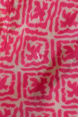 Lola Wrap Top - Cerise Pink & Stone Tiles - Size L/XL by All About Audrey