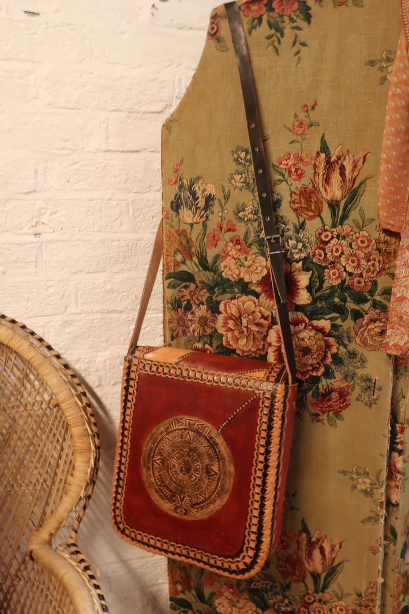 Vintage Bag - Embossed Eagle Satchel