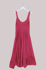 Indian Embroidered Corset Maxi in Berry Pink Floral by All About Audrey