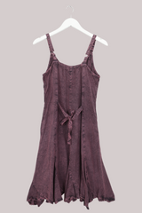 Indian Embroidered Mini Slip Dress in Lilac Haze by All About Audrey