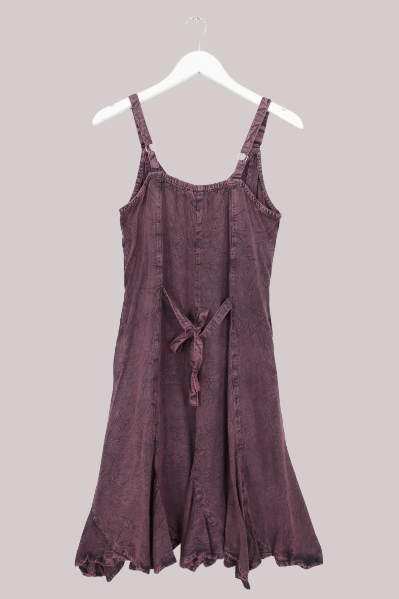 Indian Embroidered Mini Slip Dress in Lilac Haze by All About Audrey