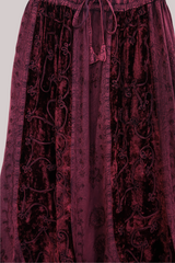 Velvet Handkerchief Midi Skirt in Jewelled Rouge - Free Size by All About Audrey