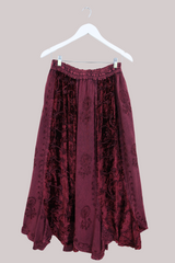 Velvet Handkerchief Midi Skirt in Jewelled Rouge - Free Size by All About Audrey