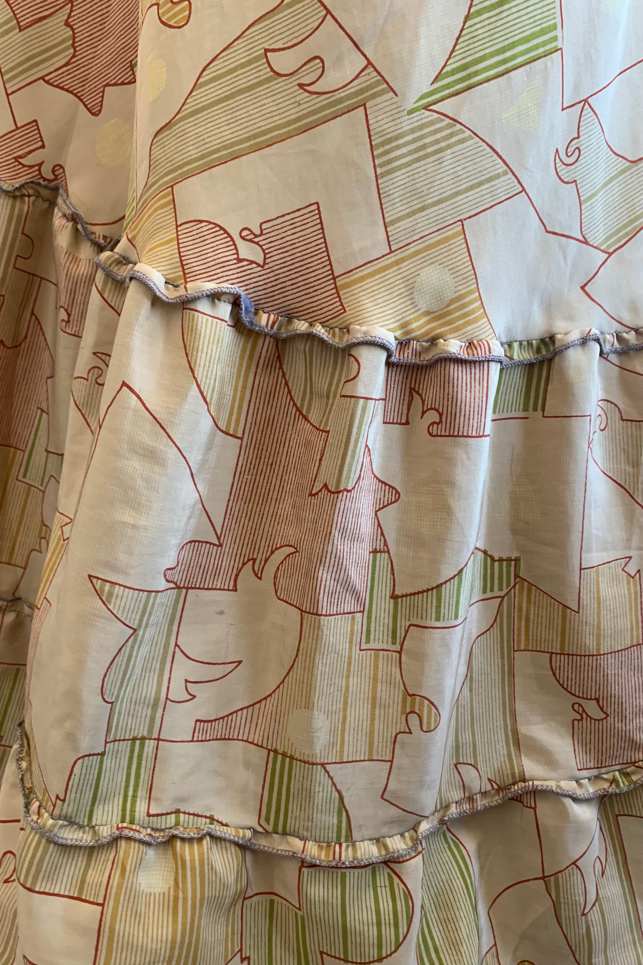 SALE | Blossom Halter Maxi Dress - Honey Beige Geometric - Free Size M/L