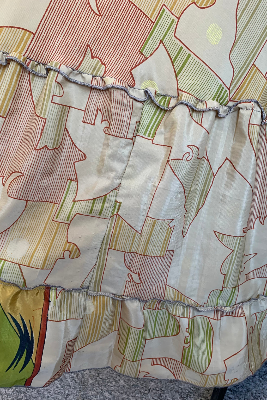 SALE | Blossom Halter Maxi Dress - Honey Beige Geometric - Free Size M/L