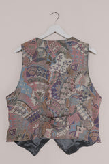 Vintage Pastel Indian Tapestry Waistcoat - Size M/L