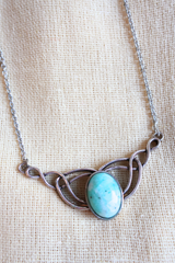 Diadem Necklace in Silver with Amazonite