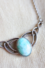 Diadem Necklace in Silver with Amazonite
