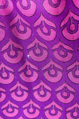 Rosemary Maxi Dress - Vintage Indian Sari - Fuchsia & Sapphire Flower Motif - Size XS/S by All About Audrey