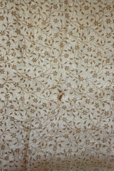Daisy Vintage Cotton Midi Dress - Pampas Grass Beige Floral - Size XXL