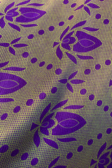 Lola Wrap Dress - Prim Purple & Lime Motif - Size M/L