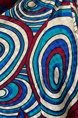 Eden Halter Maxi Dress - Vintage Sari - Cloudy Sky Kaleidoscope - Free Size S - L