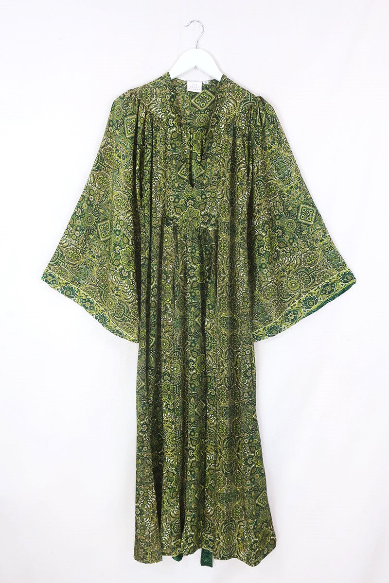 Stevie Maxi Dress in Coltrane Green Mandala by all about audrey